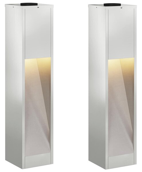 Solární LED osvětlení cesty 2 pcs Teplá bílá 18 x 18 x 80 cm