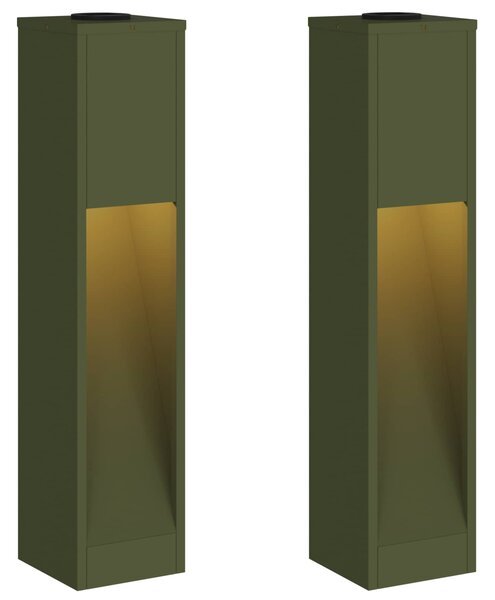 Solární LED osvětlení cesty 2 pcs Teplá bílá 18 x 18 x 80 cm