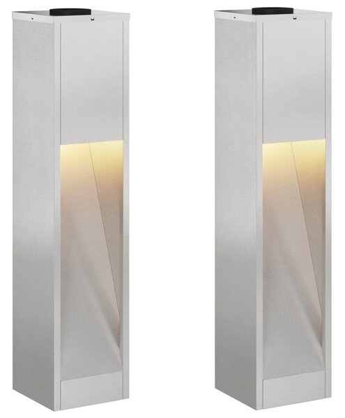 Solární LED osvětlení cesty 2 pcs Teplá bílá 18 x 18 x 80 cm