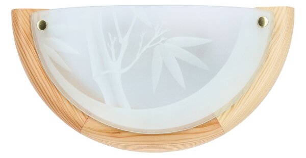 Nástěnné dřevěvné osvětlení BAMBOO - 1xE27, 60W, hnědé / čiré