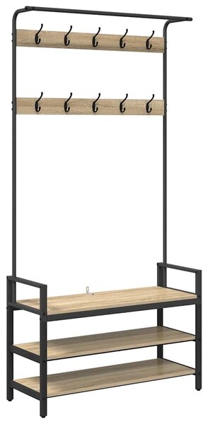 Věšák na kabáty Sonoma dub 95 x 34 x 184 cm Kompozitní dřevo