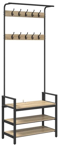 Věšák na kabáty Sonoma dub 75 x 34 x 184 cm Kompozitní dřevo