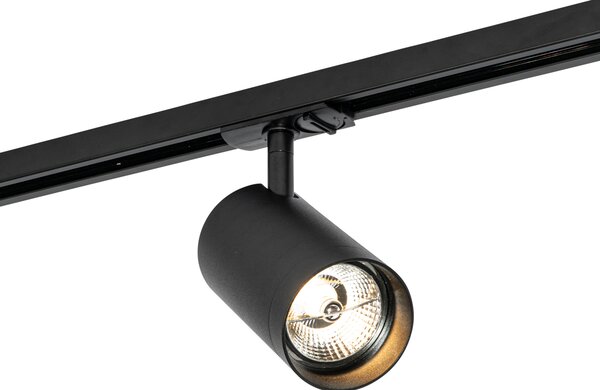 Moderní černé bodové světlo pro 1-fázový kolejnicový systém 70 mm - Iconic Jeana Luxe