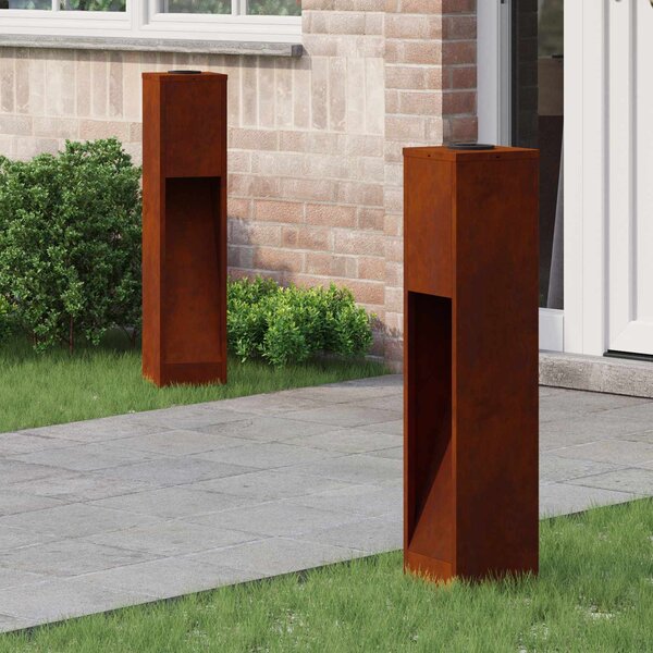 Solární LED osvětlení cesty 2 pcs Teplá bílá 18 x 18 x 80 cm