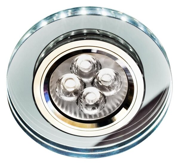 Set 3x stropní LED podhledové osvětlení CENTRALIA - 3xGU10, 50W + LED 2,1W, kulaté, bílé světlo