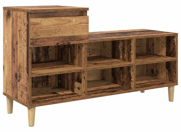 Skříň na obuv 102 x 36 x 60 cm Kompozitní dřevo Staré dřevo