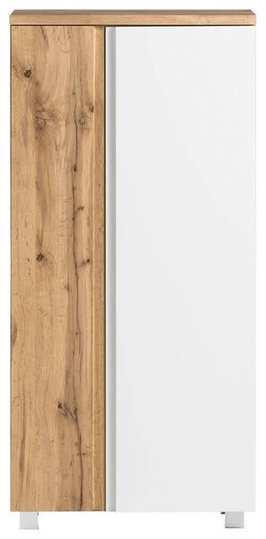 MIDI SKŘÍŇKA, bílá, dub wotan, 65/130/35 cm Held - Úzké skříňky do koupelny, Online Only