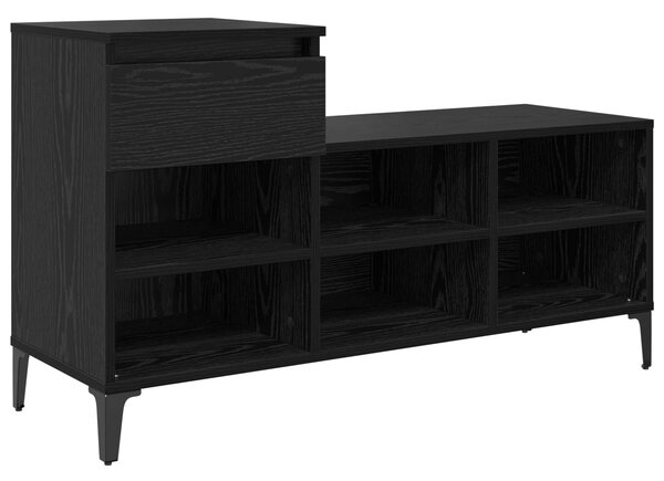 Skříň na obuv 102 x 36 x 60 cm Kompozitní dřevo Černý dub