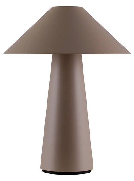Globen Lighting Akumulátorová stolní lampa Cannes, hnědá, 26 cm, IP44, stmívatelný, Hnědá / rez, Obývací pokoj / jídelna, Plast, Skandinávský