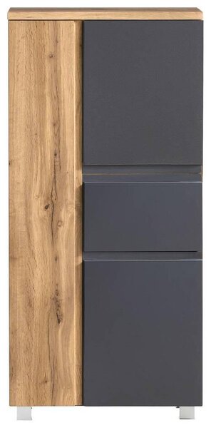MIDI SKŘÍŇKA, šedá, dub wotan, 65/130/35 cm Held - Úzké skříňky do koupelny, Online Only