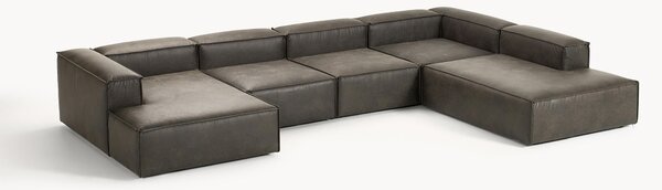 Modulární XL pohovka z recyklované kůže Lennon