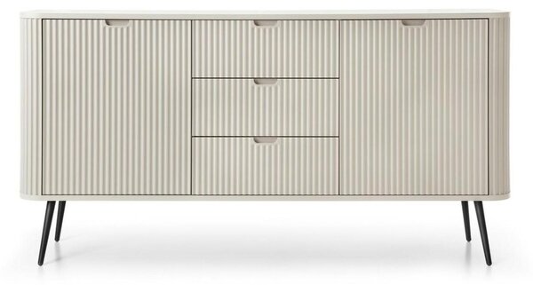 Komoda se zásuvkami, výška 168 cm, s reliéfním vzorem, moderní design, vhodná do obývacího pokoje
