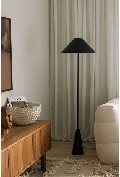 Globen Lighting Stojací lampa Cannes, černá, výška 140 cm, Černá, Obývací pokoj / jídelna, kov, Design