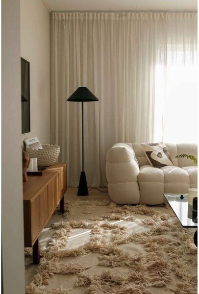 Globen Lighting Stojací lampa Cannes, černá, výška 140 cm, Černá, Obývací pokoj / jídelna, kov, Design