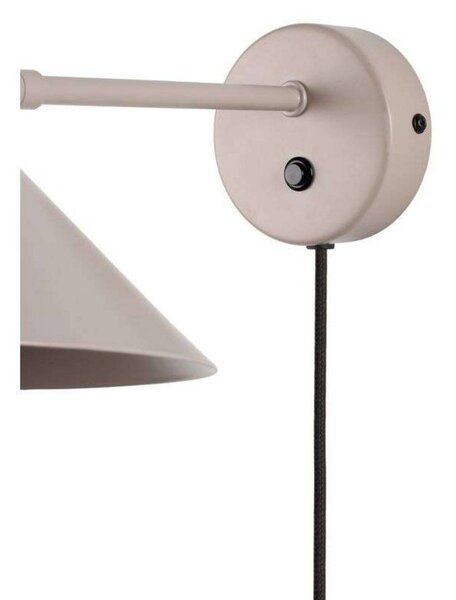 Globen Lighting Nástěnné světlo Cannes, béžové, Ø 20 cm, Krémová / jantar, Obývací pokoj / jídelna, kov, Skandinávský, Nástěnné bodové svítidlo