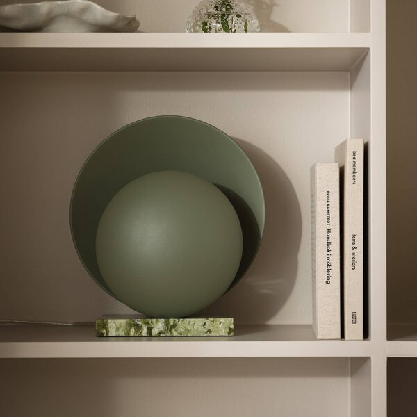 Globen Lighting stolní lampa ORBIT, zelená, mramor, výška 32 cm, Zelená, Obývací pokoj / jídelna, Kámen, Design