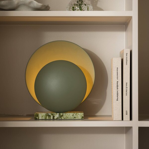 Globen Lighting stolní lampa ORBIT, zelená, mramor, výška 32 cm, Zelená, Obývací pokoj / jídelna, Kámen, Design