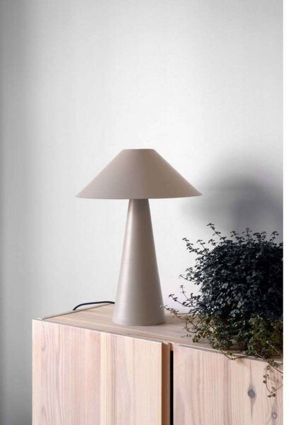 Globen Lighting stolní lampa Cannes, béžová, výška 40 cm, Krémová / jantar, Obývací pokoj / jídelna, kov, Skandinávský