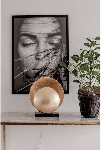 Globen Lighting stolní lampa ORBIT, mosaz, výška 32 cm, Mosaz / zlato, Obývací pokoj / jídelna, kov, Design