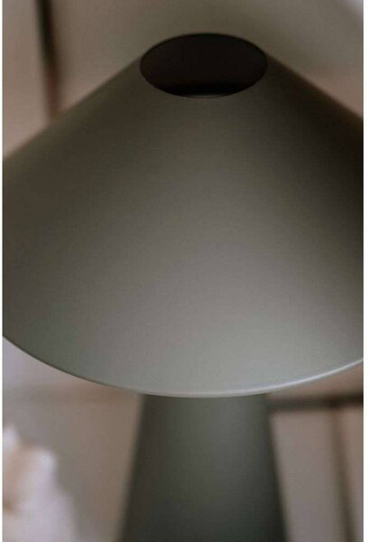 Globen Lighting stolní lampa Cannes, zelená, výška 40 cm, Zelená, Obývací pokoj / jídelna, kov, Skandinávský