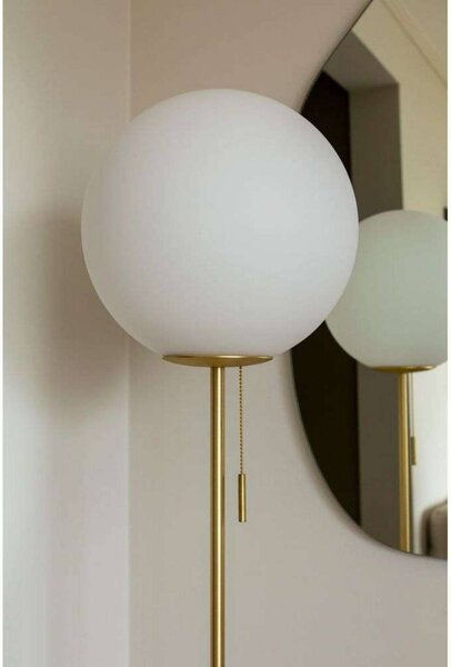 Globen Lighting stojací lampa Torrano Výška 145 cm Travertin, Krémová / jantar, Obývací pokoj / jídelna, Kámen, Design, Koule