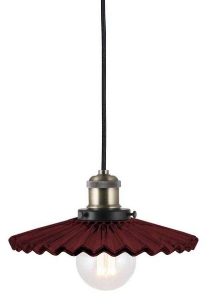 Globen Lighting závěsné světlo COBBLER, tmavě červené, Ø 25 cm, stmívatelný, Červená, Obývací pokoj / jídelna, Sklo, Vintage
