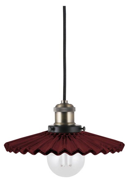 Globen Lighting závěsné světlo COBBLER, tmavě červené, Ø 25 cm, stmívatelný, Červená, Obývací pokoj / jídelna, Sklo, Vintage