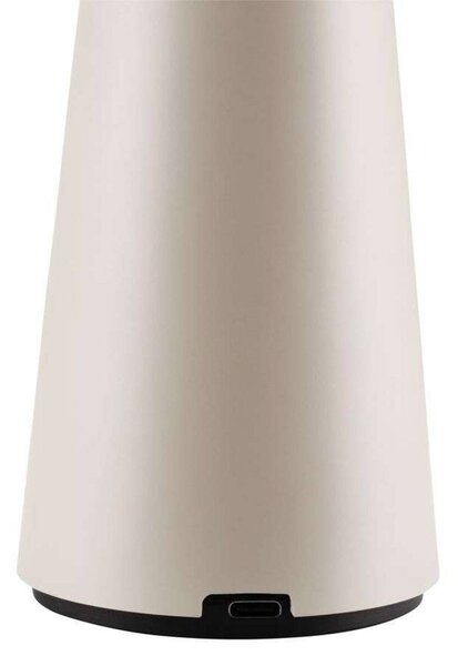 Globen Lighting Akumulátorová stolní lampa Cannes, béžová, 26 cm IP44, stmívatelný, Krémová / jantar, Obývací pokoj / jídelna, Plast, Skandinávský