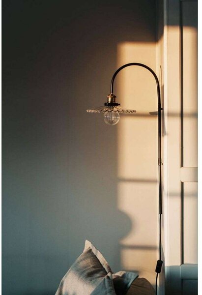 Globen Lighting Nástěnné světlo COBBLER, čiré, výška 75 cm, Čirá / transparetní, Obývací pokoj / jídelna, Sklo, Vintage, Nástěnné bodové svítidlo