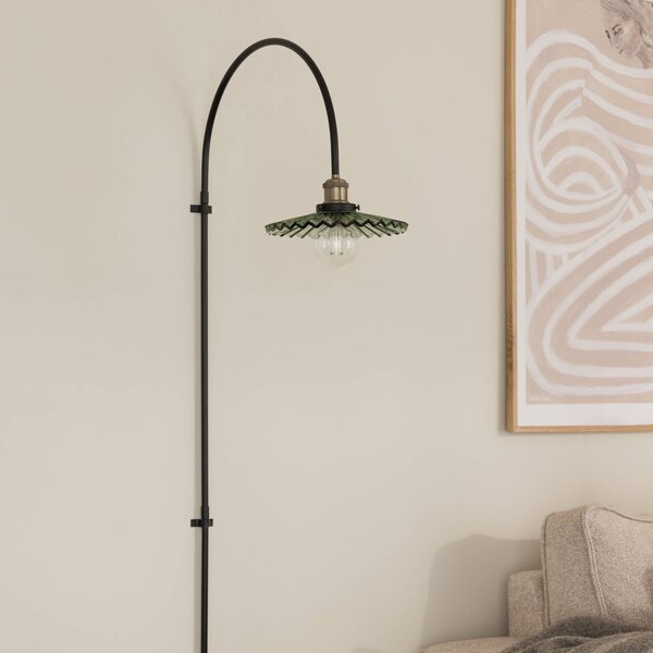 Globen Lighting Nástěnné světlo COBBLER, zelená, výška 150 cm, sklo, Černá, Obývací pokoj / jídelna, Sklo, Design
