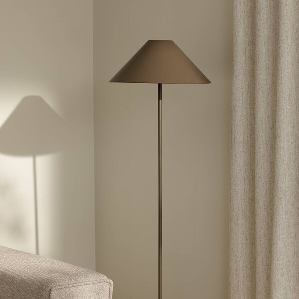 Globen Lighting Stojací lampa Cannes, hnědá, kov, 140 cm, Hnědá / rez, Obývací pokoj / jídelna, kov, Skandinávský
