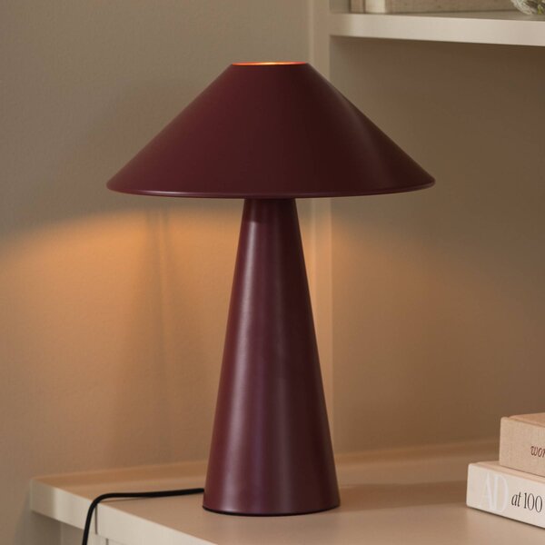 Globen Lighting stolní lampa Cannes, červená, kov, výška 40 cm, Červená, Obývací pokoj / jídelna, kov, Skandinávský