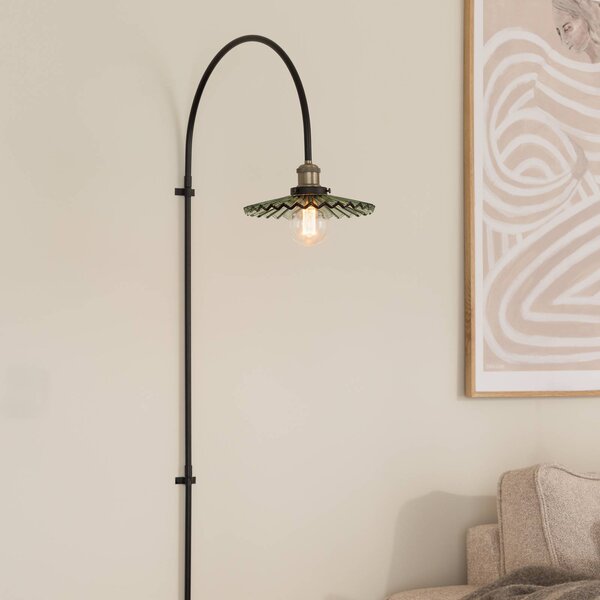 Globen Lighting Nástěnné světlo COBBLER, zelená, výška 150 cm, sklo, Černá, Obývací pokoj / jídelna, Sklo, Design