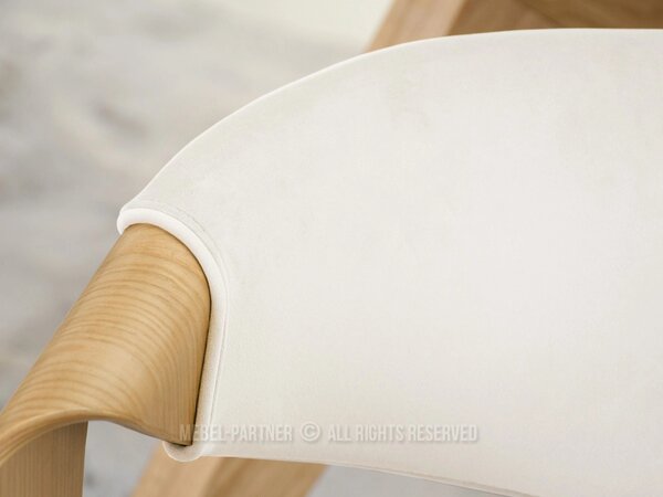 Designová jídelní židle SAROLTA - dub / krémová