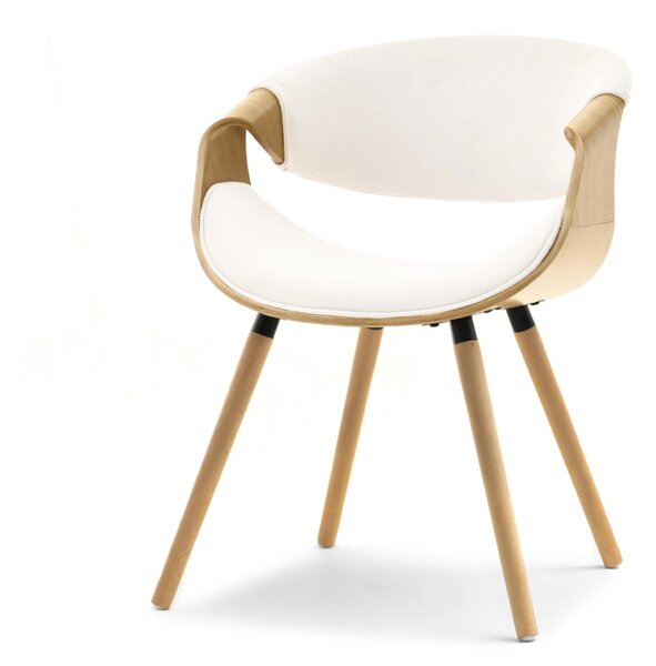 Designová jídelní židle SAROLTA - dub / krémová