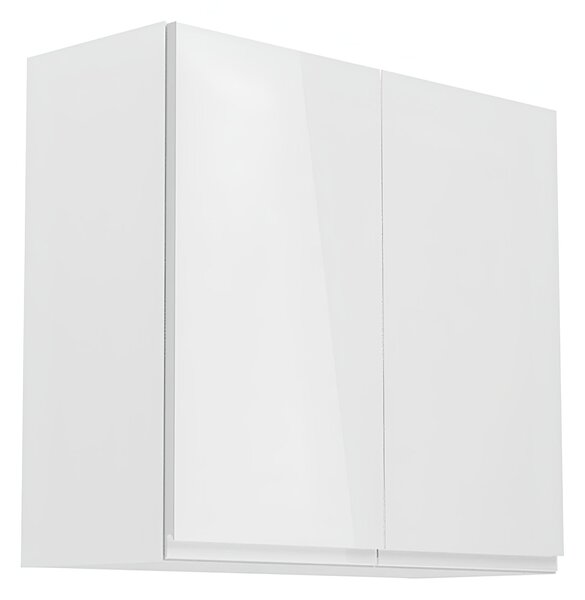 KONDELA Horní skříňka, bílá / bílý extra vysoký lesk, AURORA G80