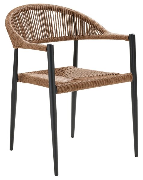 Nordic Living Hnědá zahradní židle Canari