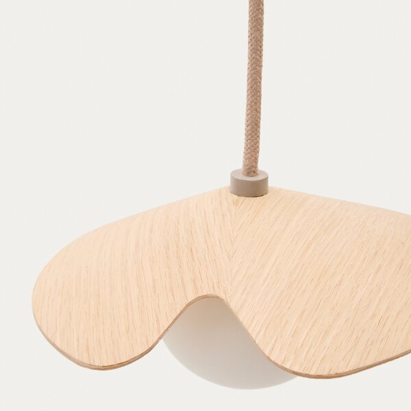 Dřevěné závěsné světlo Kave Home Wilara 18 cm
