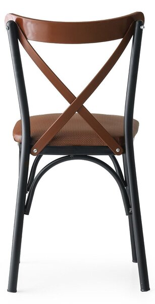 Kalune Design Sada 4 ks jídelních židlí Ekol Bor hnědá/černá