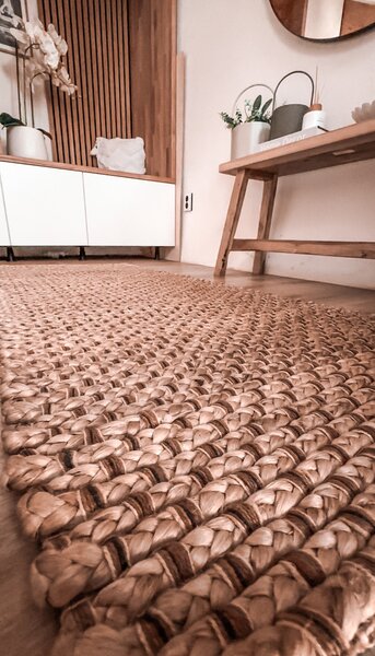 Flair Rugs, Kusový koberec Chunky Jute Sol Natural, 60x150, hnědá, chodba / předsíň