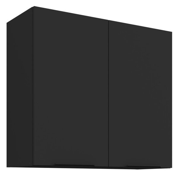 Horní kuchyňská skříňka LUNARA - šířka 80 cm, černá