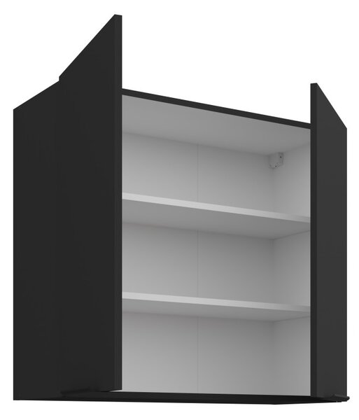 Horní kuchyňská skříňka LUNARA - šířka 80 cm, černá