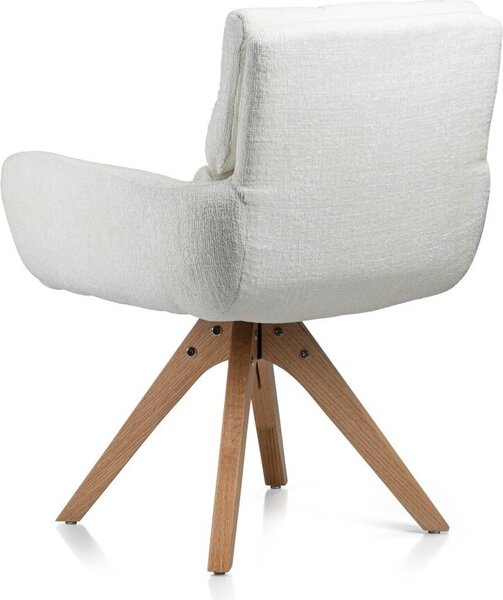 HowHomely | Židle do jídelny Verde - krémová - Ergonomická kancelářská židle - ideální do jídelny a kanceláře