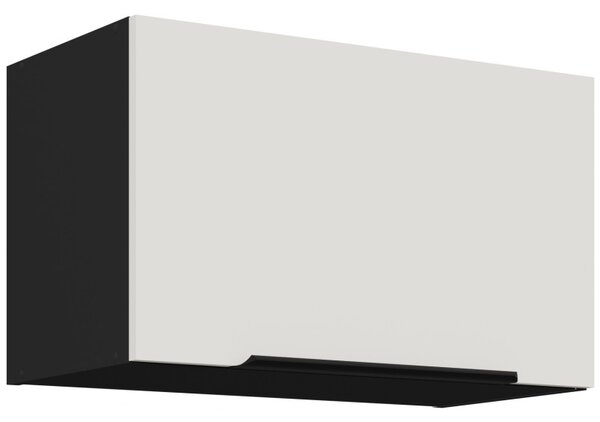 Digestořová skříňka LUNARA - šířka 60 cm, bílá / černá