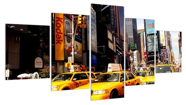 Obraz žlutých taxíků v NY (150x80 cm)
