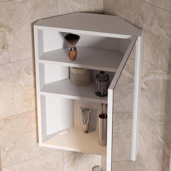 Koupelnová zrcadlová skříňka Vicco Anka Bílá 45 x 60.2 cm, Model 68306
