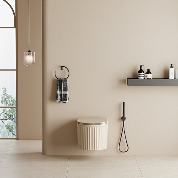 BPS-koupelny Závěsná WC mísa se SoftClose sedátkem HYD-7286, cappuccino