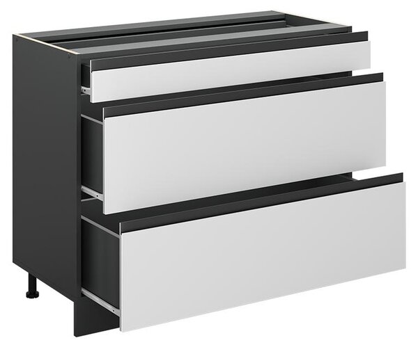 Spodní skříňka kuchyňské linky Vicco R-Line Bílá/Antracit 100 cm pracovná doska antracitová, Model 71567