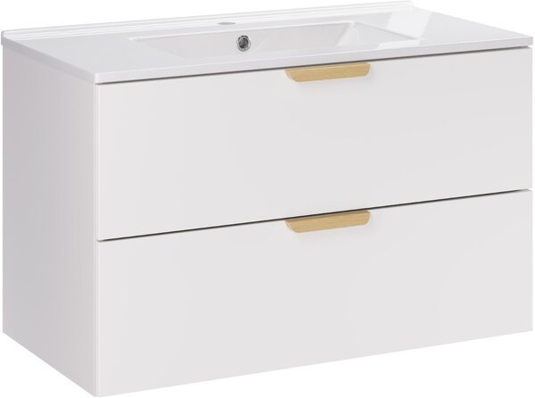 Sada umyvadlo Comad Lava UM-CFP LAVA 80D DP, skříňka Comad Aster White ASTER WHITE 82-80-46-2S