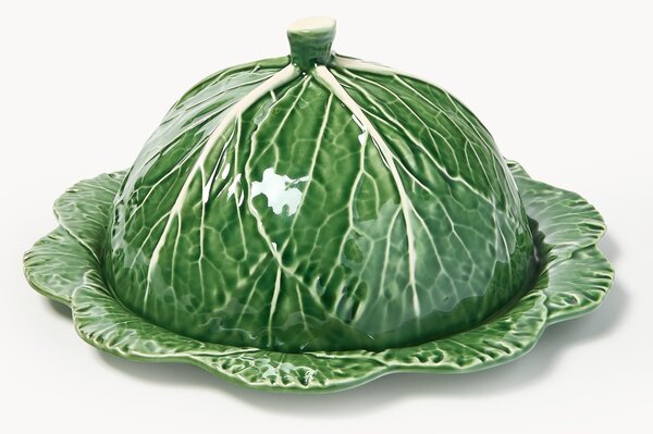 Ručně malovaná máselnička's víkem Cabbage